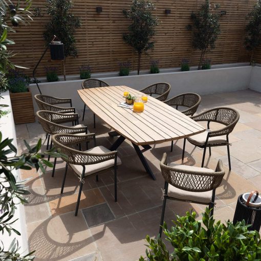 Homeflair - Bali Rope Weave Dining Set - Image 8