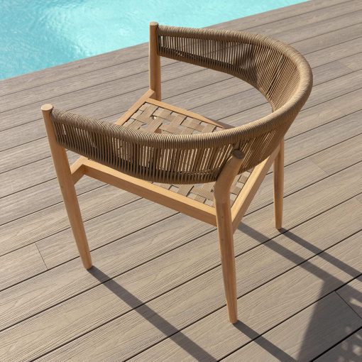 Homeflair - Porto Rope Weave 8 Seater Dining Set - Image 2