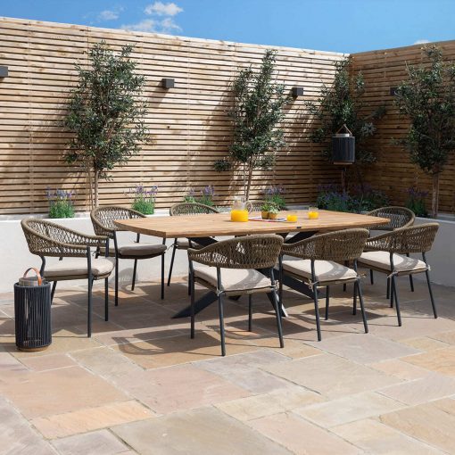 Homeflair - Bali Rope Weave Dining Set - Image 3