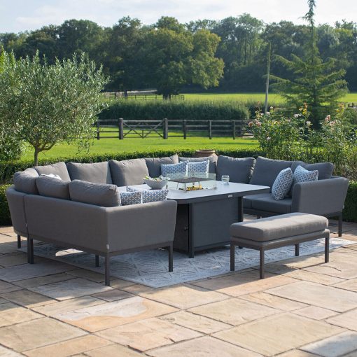 Homeflair - Outdoor Fabric Pulse U Shape Corner Dining Set - Image 3