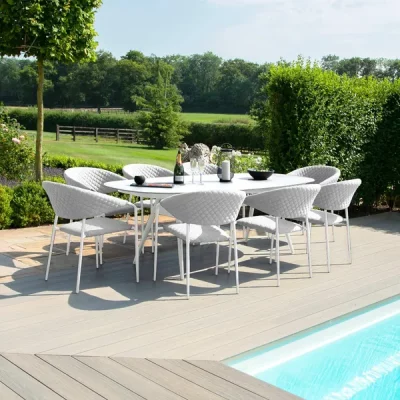 Homeflair - Outdoor Fabric Pebble Dining Set
