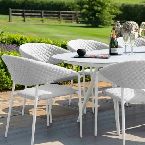 Homeflair - Outdoor Fabric Pebble Dining Set - Image 10