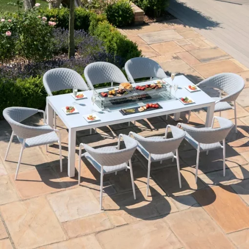 Homeflair - Outdoor Fabric Pebble Dining Set - Image 8