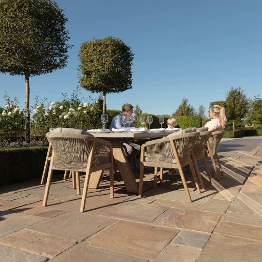 Homeflair - Martinique Rope Weave Dining Set - Image 2