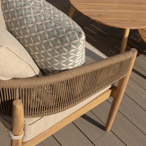 Homeflair - Porto Rope Weave Corner Sofa Set - Image 3