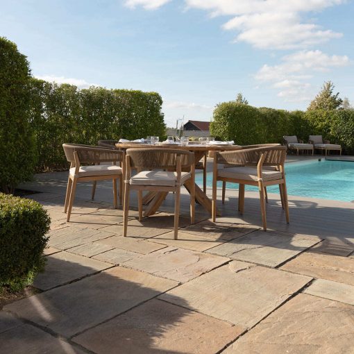 Homeflair - Porto Rope Weave Dining Set - Image 3