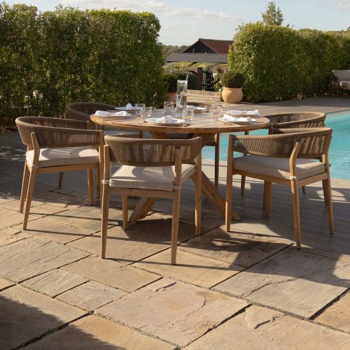 Homeflair - Porto Rope Weave Dining Set - Image 10
