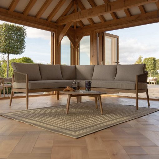 Homeflair - Porto Rope Weave Corner Sofa Set - Image 11