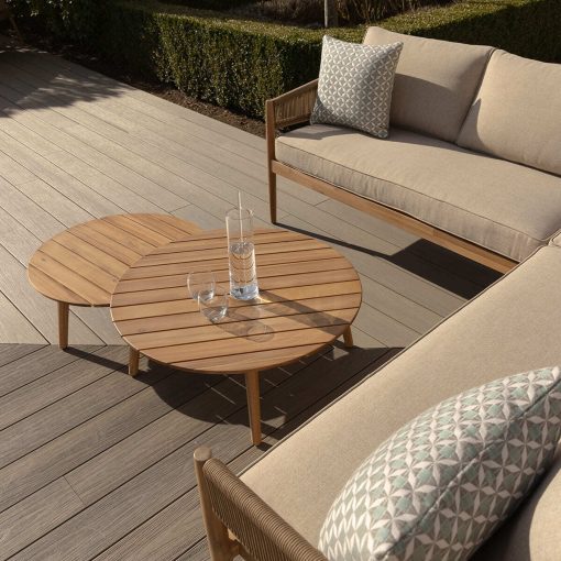 Homeflair - Porto Rope Weave Corner Sofa Set - Image 4