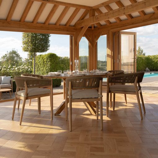 Homeflair - Porto Rope Weave Dining Set - Image 5