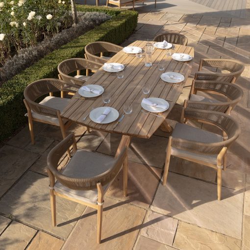 Homeflair - Porto Rope Weave 8 Seater Dining Set - Image 11