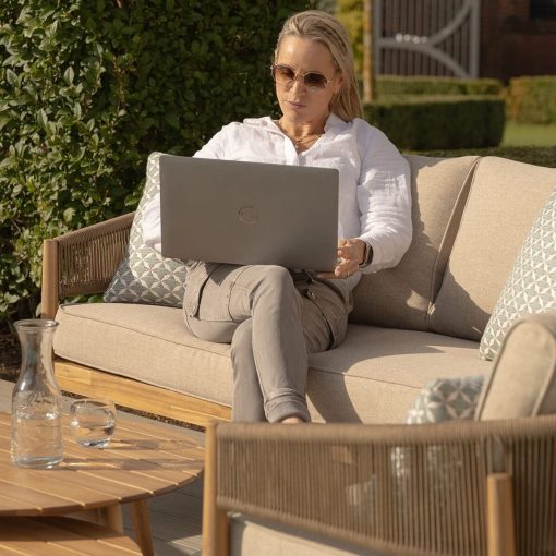 Homeflair - Porto Rope Weave 2 Seat Sofa Set - Image 15