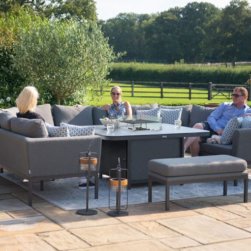 Homeflair - Outdoor Fabric Pulse U Shape Corner Dining Set - Image 11