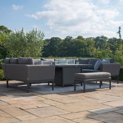 Homeflair - Outdoor Fabric Pulse U Shape Corner Dining Set - Image 12
