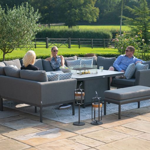 Homeflair - Outdoor Fabric Pulse U Shape Corner Dining Set - Image 13