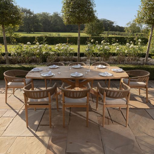 Homeflair - Porto Rope Weave 8 Seater Dining Set