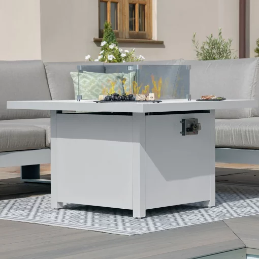 Homeflair -Amalfi Square Aluminium Corner Dining Set - Image 12