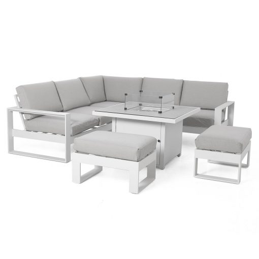 Homeflair -Amalfi Square Aluminium Corner Dining Set - Image 14
