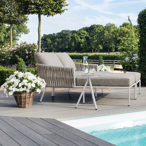 Homeflair - Marina Rope Weave Double Sunlounger Set - Image 4