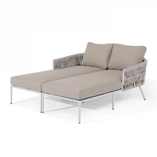 Homeflair - Marina Rope Weave Double Sunlounger Set - Image 2