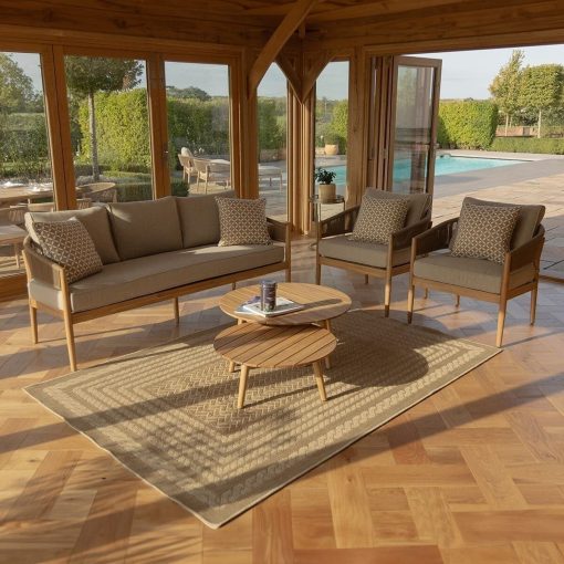 Homeflair - Porto Rope Weave 2 Seat Sofa Set - Image 7