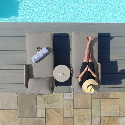 Homeflair - Marina Rope Weave Double Sunlounger Set - Image 5
