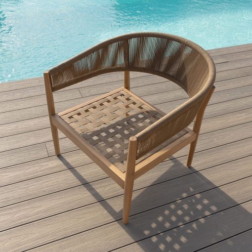 Homeflair - Porto Rope Weave Lounge Set - Image 5