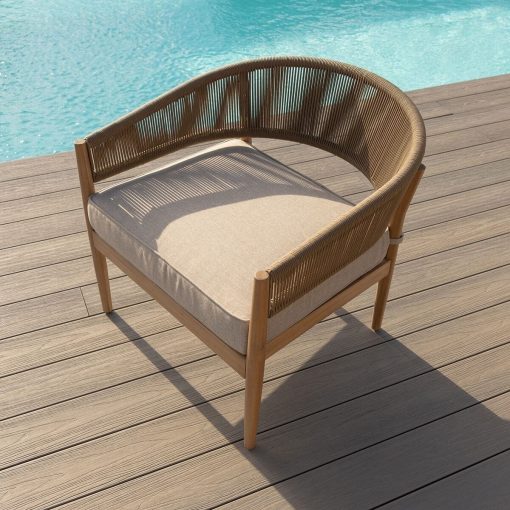 Homeflair - Porto Rope Weave Lounge Set - Image 7