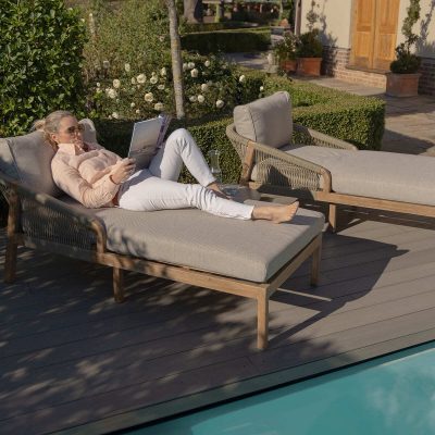 Homeflair - Martinique Rope Weave Double Sunlounger Set