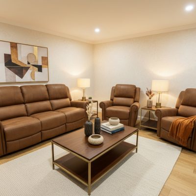 Ex-Display Brown Leather Recliners