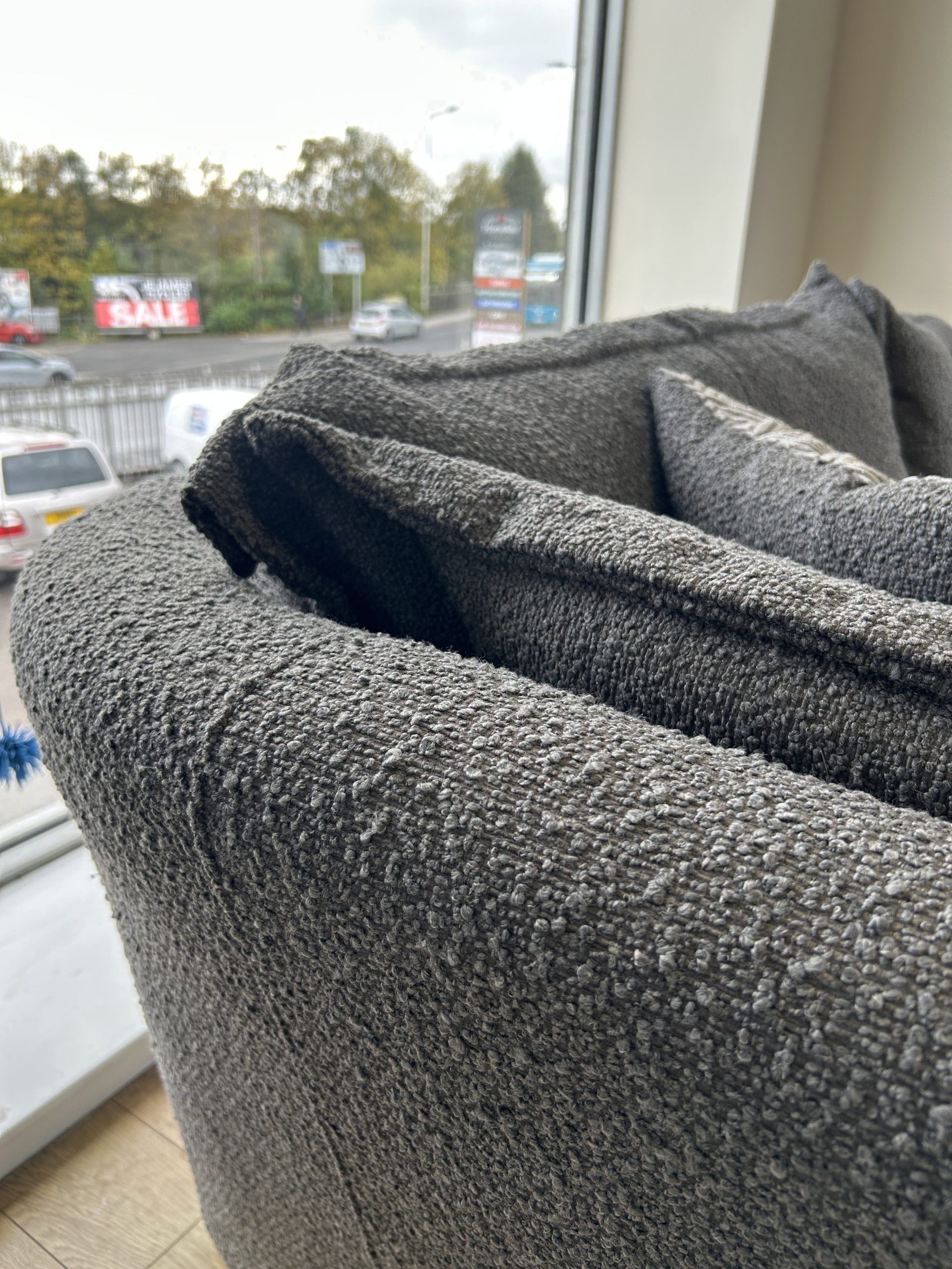 Ex-Display Sully Fabric 4 Seater Sofa + Love Chair - Image 3