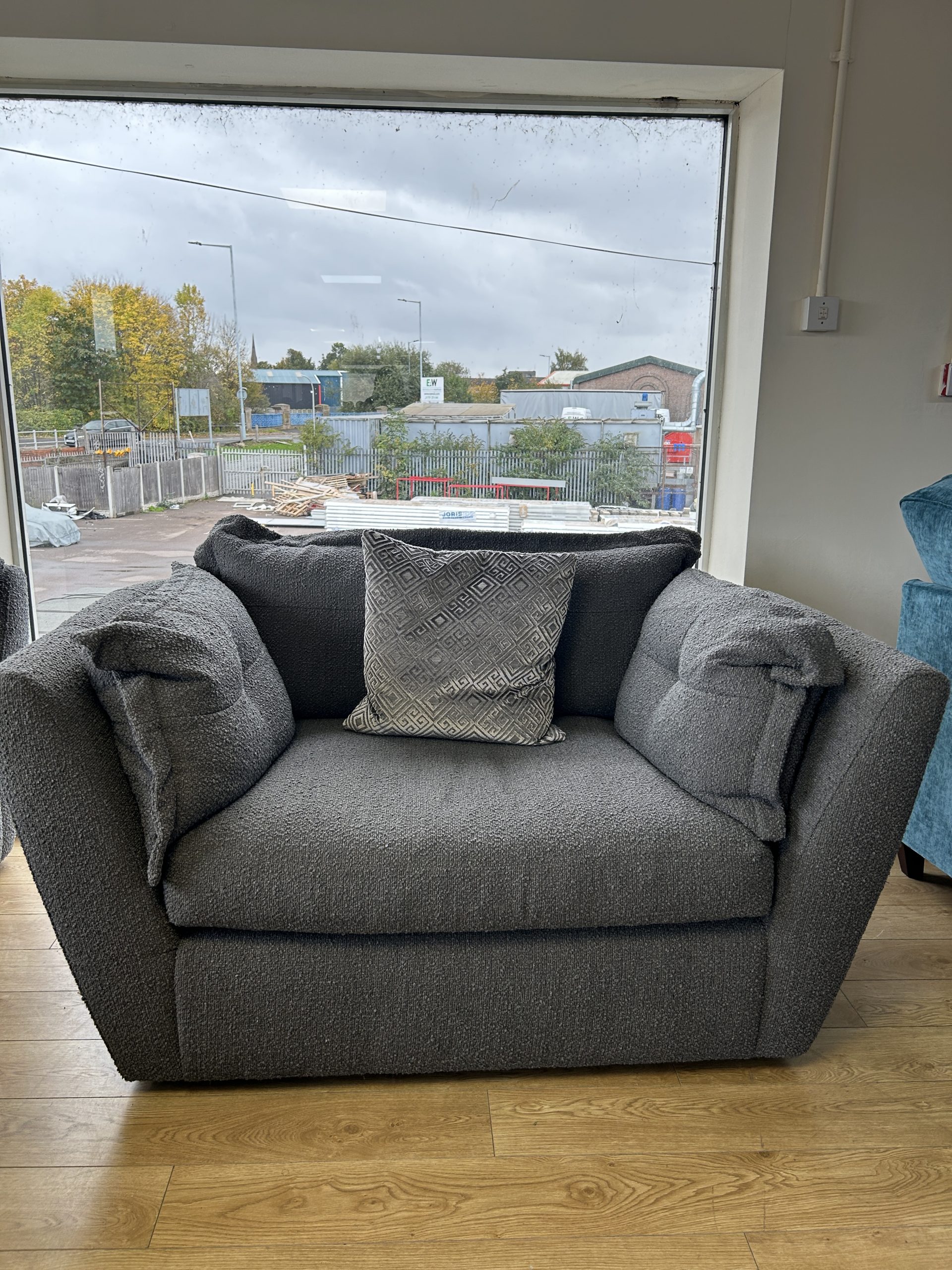 Ex-Display Sully Fabric 4 Seater Sofa + Love Chair - Image 5