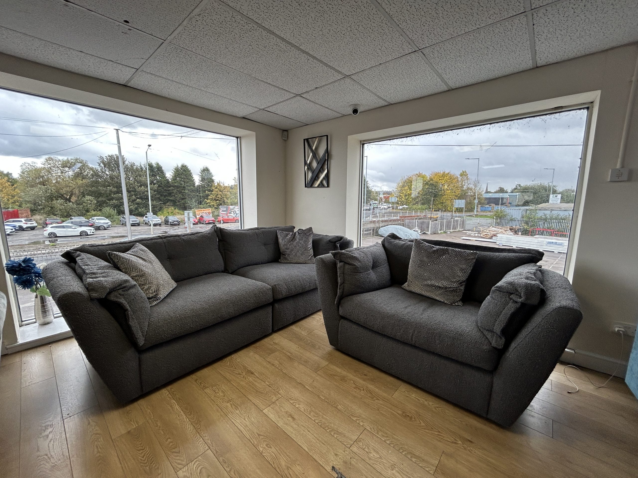 Ex-Display Sully Fabric 4 Seater Sofa + Love Chair - Image 7